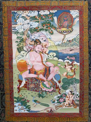Lot 244 - A THANGKA OF TILOPA, BY JIGME TAMANG MUGUM, NEPAL 2018