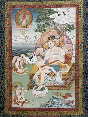 Lot 245 - A THANGKA OF NAROPA, BY JIGME TAMANG MUGUM, NEPAL 2018
