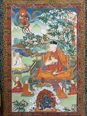 Lot 249 - A THANGKA OF THE 1ST KARMAPA, DÜSUM KHYENPA, BY JIGME TAMANG MUGUM, NEPAL 2019