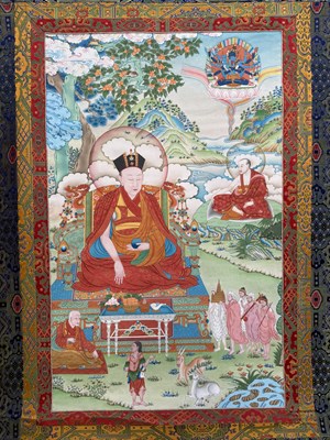 Lot 252 - A THANGKA OF THE 4TH KARMAPA, RÖLPE DORJE, BY JIGME TAMANG MUGUM, NEPAL 2020