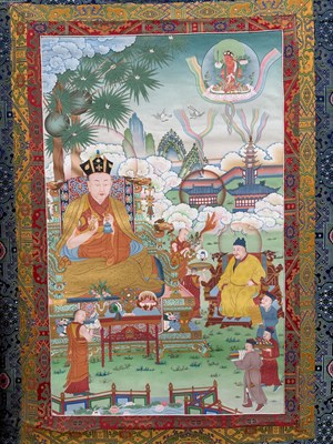 Lot 253 - A THANGKA OF THE 5TH KARMAPA, DESHIN SHEGPA, BY JIGME TAMANG MUGUM, NEPAL 2020