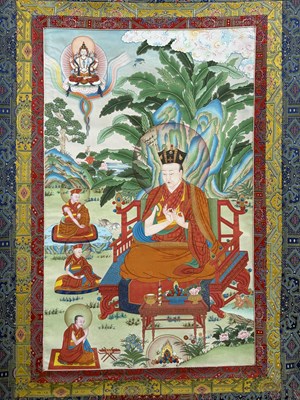Lot 258 - A THANGKA OF THE 10TH KARMAPA, CHÖYING DORJE, BY JIGME TAMANG MUGUM, NEPAL 2021