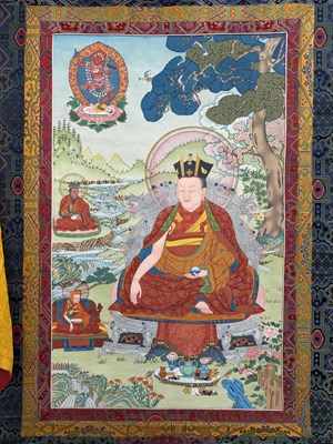 Lot 259 - A THANGKA OF THE 11TH KARMAPA, YESHE DORJE, BY JIGME TAMANG MUGUM, NEPAL 2022