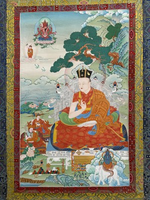 Lot 260 - A THANGKA OF THE 12TH KARMAPA, CHANGCHUB DORJE, BY JIGME TAMANG MUGUM, NEPAL 2022