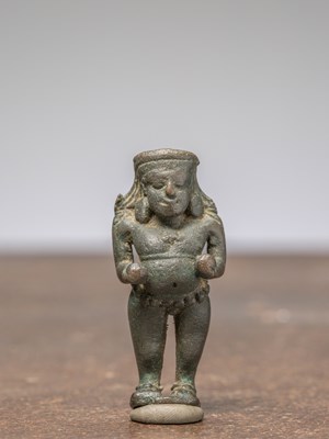 Lot 352 - A STANDING BRONZE VAMANA, INDA 15TH CENTURY