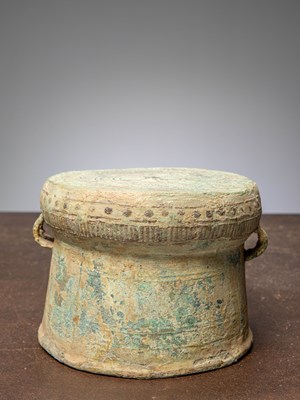 Lot 406 - (R) A DING-SONG-DRUM, BRONZE, VIETNAM, 2ND CENTURY BC TO 2ND CENTURY AD