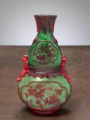 Lot 144 - (R) AN IMPERIAL BEIJING GLAS VASE, CHINA, CHIEN-LUNG, 1736-1795