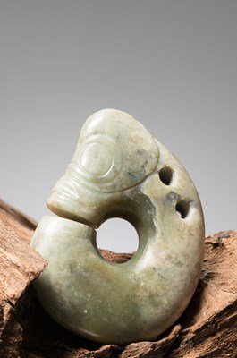 Lot 212 - A CHINESE JADE C-SHAPED DRAGON, HONGSHAN CULTURE