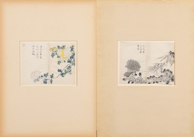 Lot 462 - (R) TWO JAPANESE WOODBLOCK PRINTS OF FLOWERS EDO PERIOD, 19TH CENTURY
