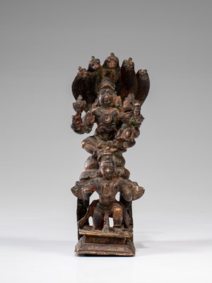 Lot 114 - VISHNU AND LAKSHMI ON GARUDA