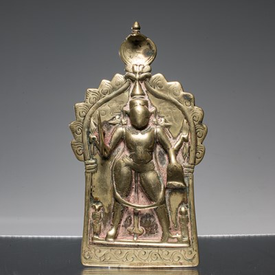 Lot 256 - BRONZE VIRABHADRA INDIA 18TH CENTURY