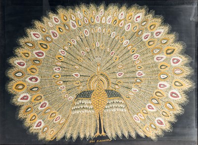 Lot 207 - ERIC SURYIASENA - BATIC WORK DEPICTING PEACOCK