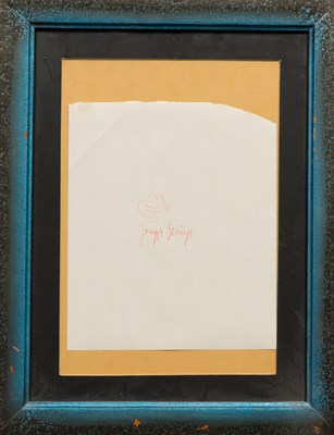 Lot 302 - JOSEPH BEUYS SIGNATUR MIT ZEICHNUNG