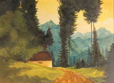 Lot 184 - ROBERT HOLL ( 1913 ) Kirche im Wald