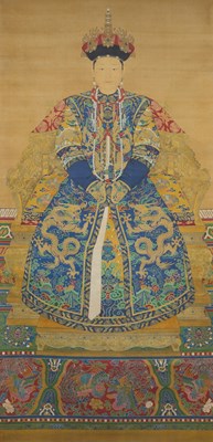 Lot 120 - PRINT OF A FEMALE FIGURE FROM ROYAL COURT OF QING DYNASTY