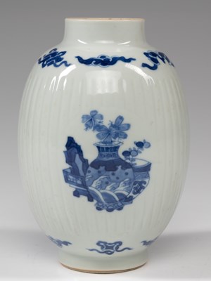 Lot 129 - BLUE AND WHITE PORCELAIN VASE CHINA KANG XI (1654-1722)