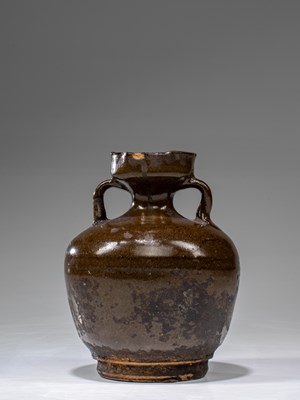 Lot 324 - BROWN GLAZED VESSEL