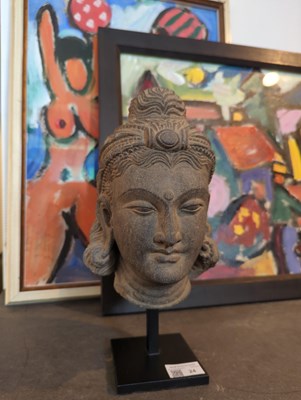 Lot 24 - HEAD OF A BUDDHA