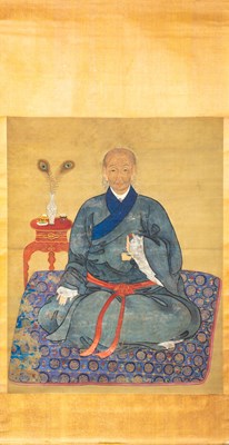 Lot 223 - (R) RARE PORTRAIT OF AMOGHAVAJRA