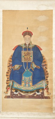 Lot 336 - (R) ANCESTOR PORTRAIT OF A CIVIL OFFICIAL