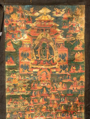 Lot 18 - (R) THANGKA DEPICTING RARE FORM OF TARA