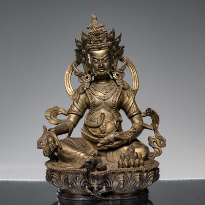 Lot 47 - BRONZE JAMBHALA TIBET OR NEPAL 20TH CENTURY OR LATER