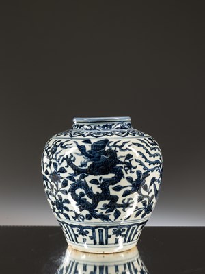 Lot 247 - BLUE AND WHITE JAR